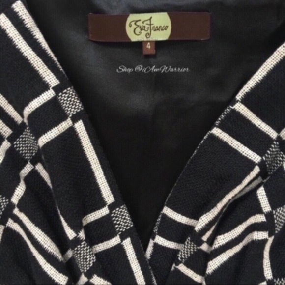 Eva Franco NWT textured windowpane a-line dress *shop@iamwarrior - Picture 6 of 9